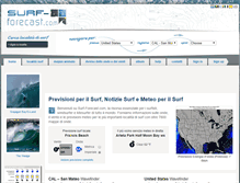 Tablet Screenshot of it.surf-forecast.com